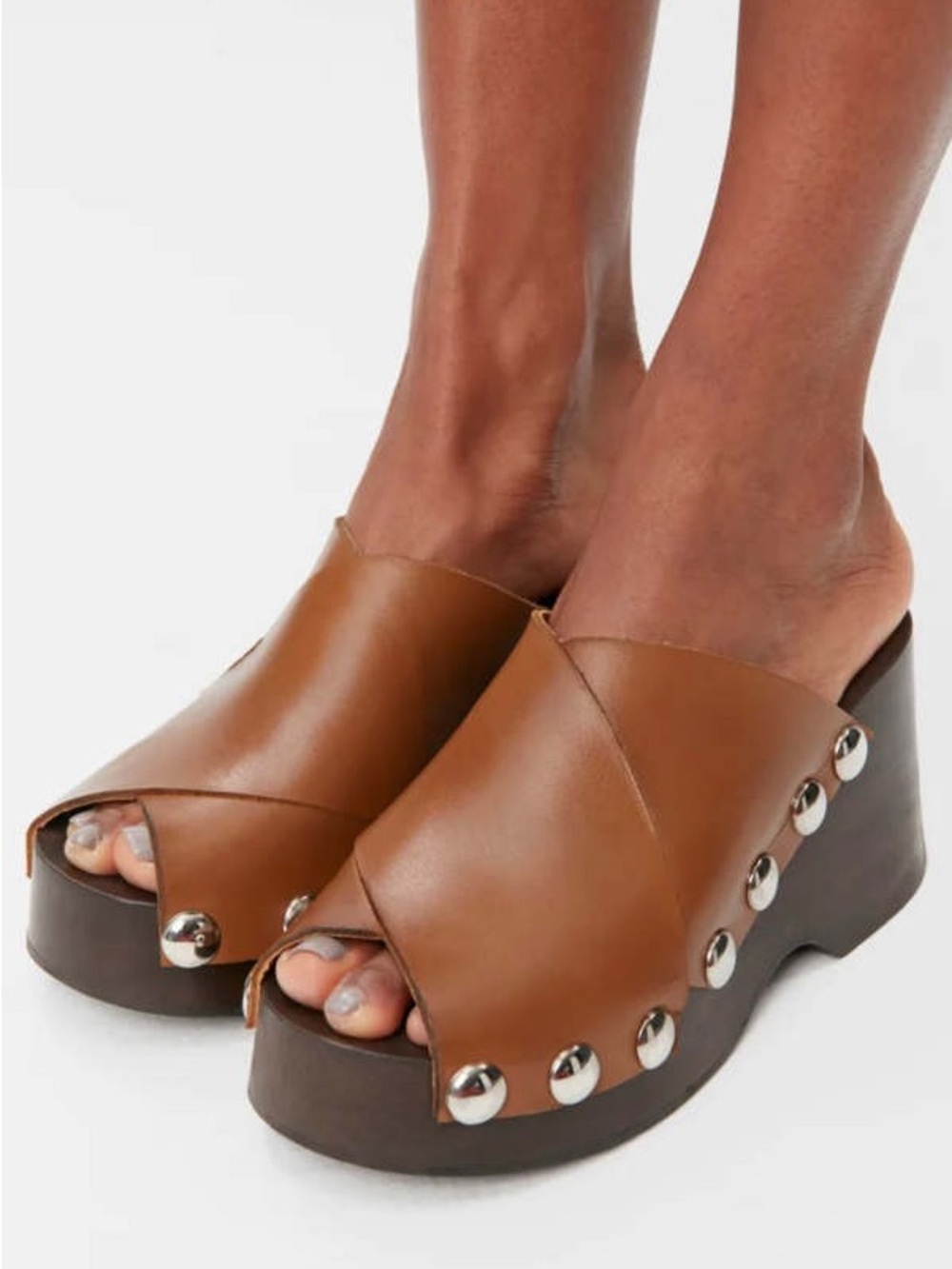 NWOB GANNI Retro Peep Toe Wood Sandal